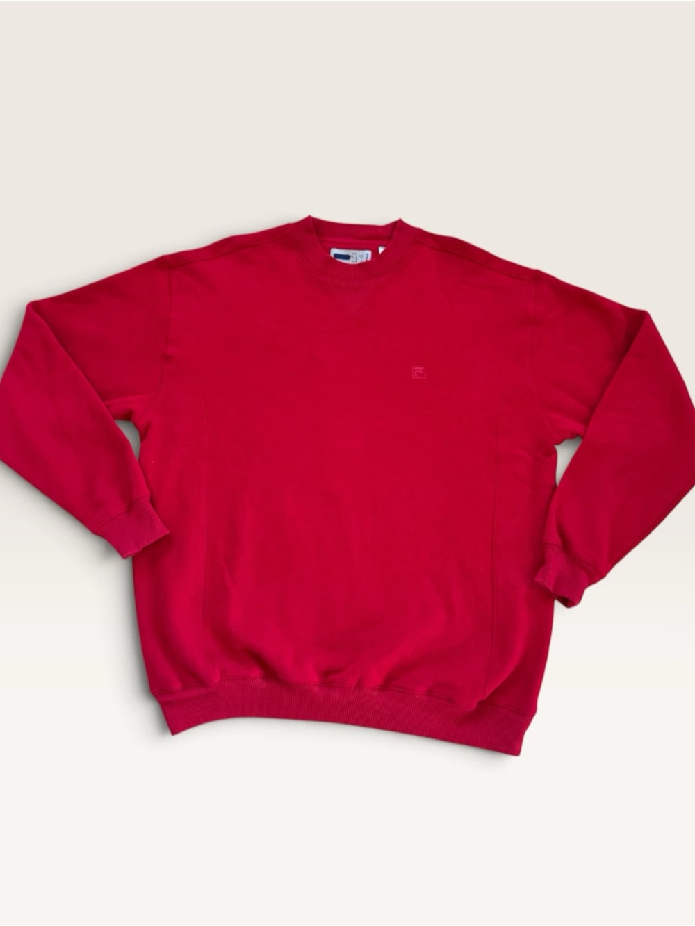 Vintage FILA Red Crewneck Sweatshirt Men’s Large Y2K 90s Style